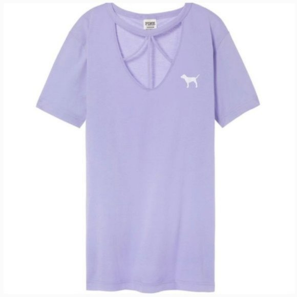 PINK Victoria's Secret Tops - Victoria's Secret PINK | Lavender Strappy Choker Tee Shirt | Size Extra Small